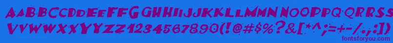 FestivasskItalic Font – Purple Fonts on Blue Background