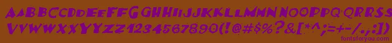 FestivasskItalic Font – Purple Fonts on Brown Background