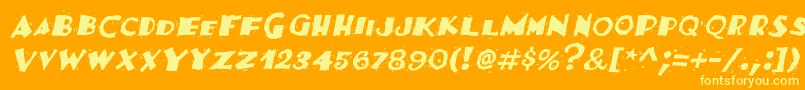 FestivasskItalic Font – Yellow Fonts on Orange Background