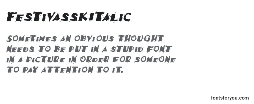 Review of the FestivasskItalic Font