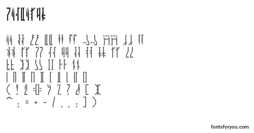 Schriftart Mandalor – Alphabet, Zahlen, spezielle Symbole