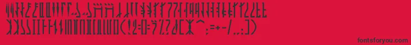フォントMandalor – 赤い背景に黒い文字