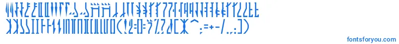 Mandalor-Schriftart – Blaue Schriften auf weißem Hintergrund