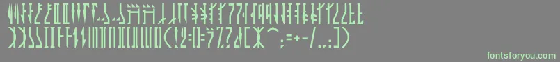Mandalor Font – Green Fonts on Gray Background