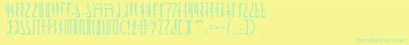 Mandalor Font – Green Fonts on Yellow Background