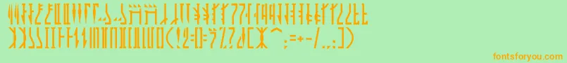 Mandalor Font – Orange Fonts on Green Background