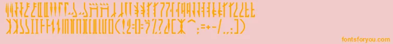 Mandalor Font – Orange Fonts on Pink Background
