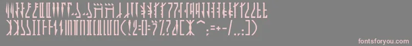 Mandalor-fontti – vaaleanpunaiset fontit harmaalla taustalla