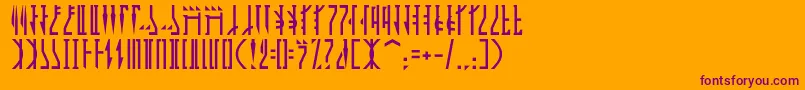 Mandalor Font – Purple Fonts on Orange Background