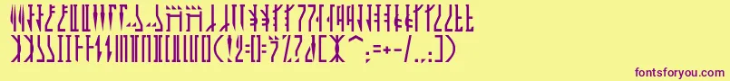 Mandalor Font – Purple Fonts on Yellow Background