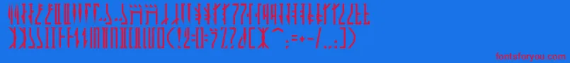 Mandalor Font – Red Fonts on Blue Background