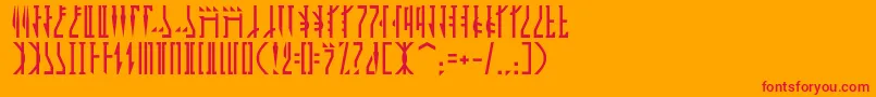 Mandalor Font – Red Fonts on Orange Background