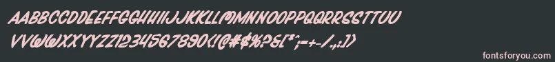 Pressdarlingboldital Font – Pink Fonts on Black Background