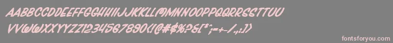 Pressdarlingboldital Font – Pink Fonts on Gray Background
