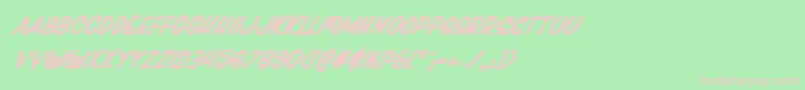 Pressdarlingboldital Font – Pink Fonts on Green Background