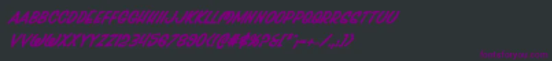 Шрифт Pressdarlingboldital – фиолетовые шрифты на чёрном фоне