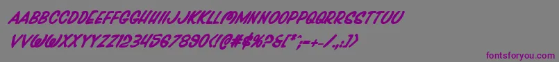 Pressdarlingboldital Font – Purple Fonts on Gray Background