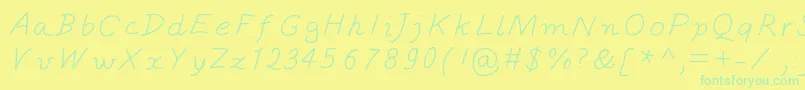 October Font – Green Fonts on Yellow Background