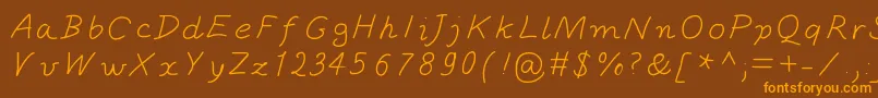 October Font – Orange Fonts on Brown Background