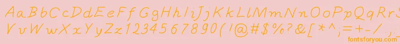 October Font – Orange Fonts on Pink Background