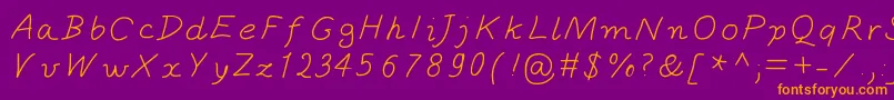 October Font – Orange Fonts on Purple Background