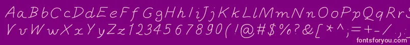 October Font – Pink Fonts on Purple Background