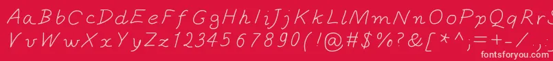 October Font – Pink Fonts on Red Background