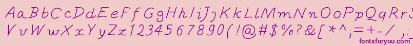 October Font – Purple Fonts on Pink Background