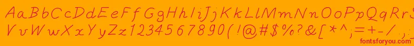 October Font – Red Fonts on Orange Background