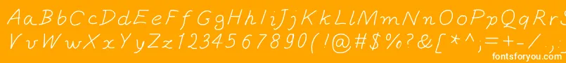 October Font – White Fonts on Orange Background