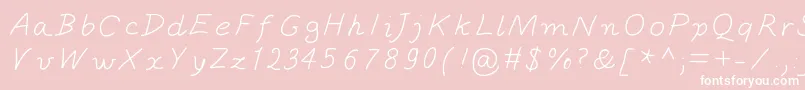 October Font – White Fonts on Pink Background