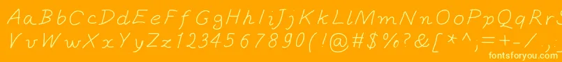 October Font – Yellow Fonts on Orange Background