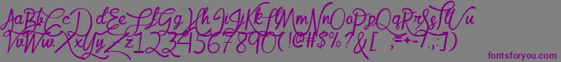 MfQueenLeela Font – Purple Fonts on Gray Background