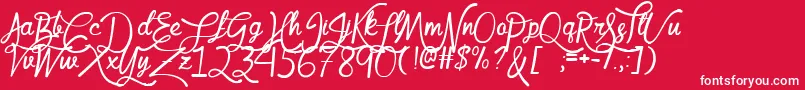 MfQueenLeela Font – White Fonts on Red Background