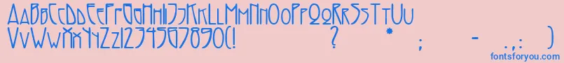 AdresackTM Font – Blue Fonts on Pink Background