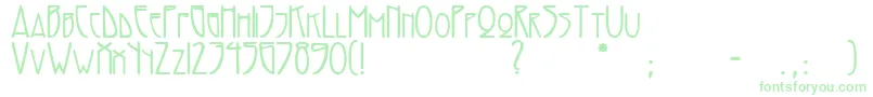 AdresackTM Font – Green Fonts on White Background