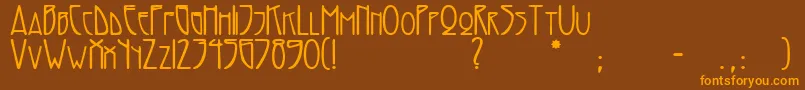 AdresackTM Font – Orange Fonts on Brown Background