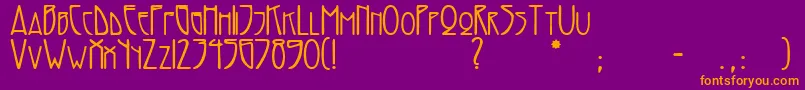 AdresackTM Font – Orange Fonts on Purple Background