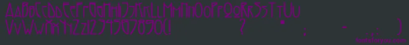 フォントAdresackTM – 黒い背景に紫のフォント