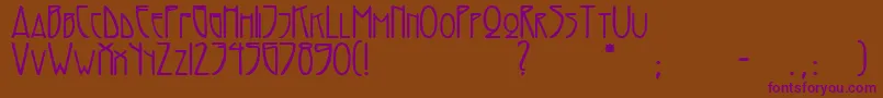 AdresackTM Font – Purple Fonts on Brown Background