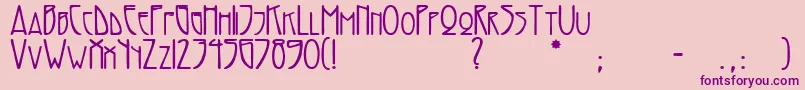 AdresackTM Font – Purple Fonts on Pink Background