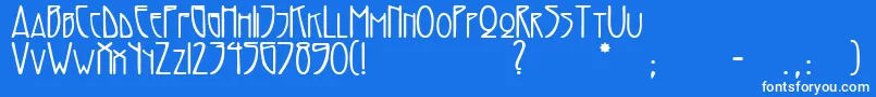 AdresackTM Font – White Fonts on Blue Background