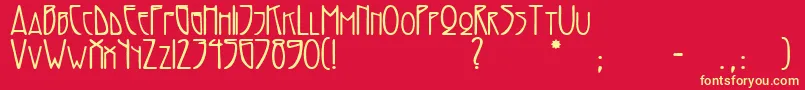 AdresackTM Font – Yellow Fonts on Red Background