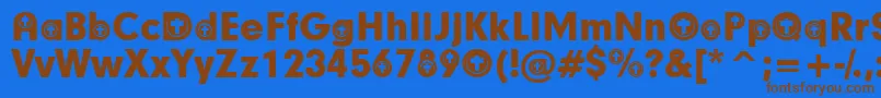 ChristianParticipants Font – Brown Fonts on Blue Background
