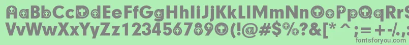 ChristianParticipants Font – Gray Fonts on Green Background