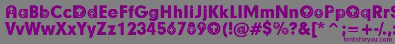 ChristianParticipants-Schriftart – Violette Schriften auf grauem Hintergrund