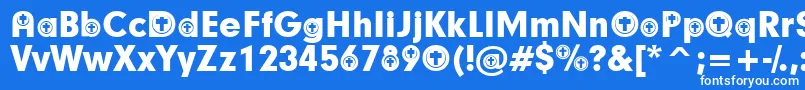ChristianParticipants Font – White Fonts on Blue Background