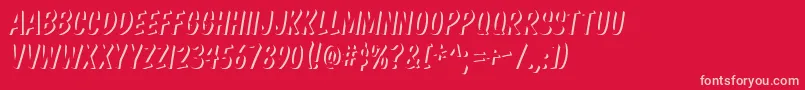 Komikabs Font – Pink Fonts on Red Background