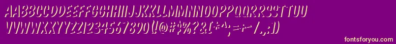 Komikabs Font – Yellow Fonts on Purple Background