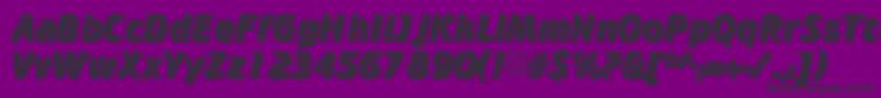 Cricketinlineshadowc-fontti – mustat fontit violetilla taustalla